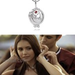 UoYu 2 Pcs The Vampire Diaries Elena Gilbert Opening Vervain Locket Pendant Necklace and Daywalking Katherine Necklace Pendant Charm Necklace-Royal Blue with Transparent Box