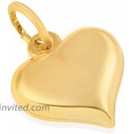 14KT Yellow Gold Mini Polished Puffed Heart Fashion Pendant Charm for Women 12mm x 7mm – Exquisite and Stylish