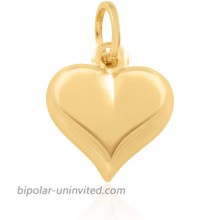 14KT Yellow Gold Mini Polished Puffed Heart Fashion Pendant Charm for Women 12mm x 7mm – Exquisite and Stylish