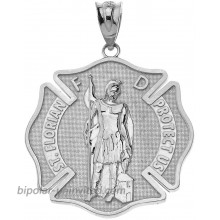 925 Sterling Silver Saint Florian Patron of Firefighters Charm Pendant