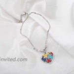 Autism Awareness Keychain Gifts for Autistic Colorful Puzzle Piece Key Ring Set of 2 Autism Awareness bracelet