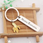 BAUNA Grandma Keychain Ideas Funny Nana Banana Key Ring Grandmother Gift from Granddaughter Grandson For Birthday Mother’s Day Grandma Keychain
