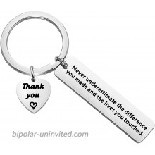 BAUNA Thank You Gift Appreciation Jewelry Keychain for Volunteer Social Worker