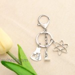 Biology Chemistry Keychain Science Symbol Gifts Atom Microscope Key Chain Biology Chemistry Teacher Gift Science Lovers Gift