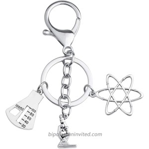Biology Chemistry Keychain Science Symbol Gifts Atom Microscope Key Chain Biology Chemistry Teacher Gift Science Lovers Gift