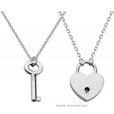 CHOORO Couple Love Shape Lock Key Pendant Necklace You Are The Best Match To Open My Hear Gift For Boyfriend Girlfriend Love Shape Lock Key Necklace