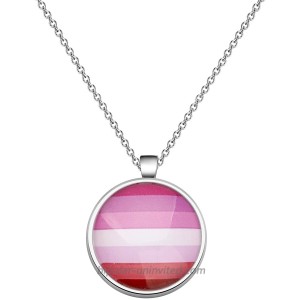 CHOORO Gay Pride Gift LGBT Keychain Rainbow Pride Keychain LGBT Jewelry Bisexual Pride Gift Transgender Pride Gift LGBT Necklace-Lipstick Lesbian