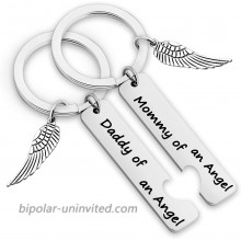 Eigso Baby Memorial Keychain Mommy Daddy of an Angel Miscarriage Jewelry Loss of Child Sympathy Gift2