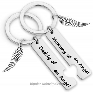 Eigso Baby Memorial Keychain Mommy Daddy of an Angel Miscarriage Jewelry Loss of Child Sympathy Gift2