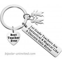 ENSIANTH 1st Grade Teachers Keychain 1st Grade Teachers Like A Unicorn Keychain Best Teacher Ever Gift Funny Teacher Gift 1st Grade key