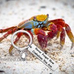 ENSIANTH Crab Keychain Crab Lover Gift Never Forget How Crabulous You are Keychain Crab Jewelry for BFF Traveler Gift Never Crab Key