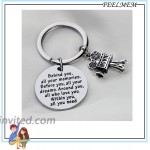 FEELMEM Movie Camera Keychain Film Director Gift Film Student Gift Filmmaker Gift Behind You All Memories Before You All Your Dream Keychain Movie Jewelry Film Keyring Gift Movie Camera Keychain