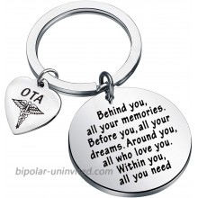 FEELMEM Occupational Therapist Assistant Gifts OTA Graduation Gift Keychain Behind You All Your Memories Before You All Your Dreams Occupational Therapy Jewelry Gift OTA