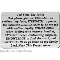 FEELMEM Police Jewelry Police Officer Prayer Wallet Card Police Officers Gifts God Bless The Police God Wallet Insert Card Gift from Police Wife Mom God Bless-WC
