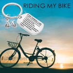 Funny Biker Gift Five Things I Like Almost As Much As Riding My Bike Keychain Cycling Gift for Bike Lover Riding My Bike