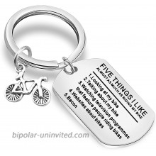 Funny Biker Gift Five Things I Like Almost As Much As Riding My Bike Keychain Cycling Gift for Bike Lover Riding My Bike