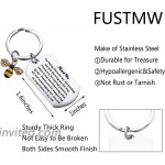 FUSTMW Appreciation Gift Bumble Bee Charm Keychain Thank You Gifts for Teacher Coach Mentor Thank You for Being There You are an Inspiration in My Life Thank You Gifts Bee Charm