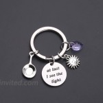 Gzrlyf Tangled Quotes Keychain at Last I See The Light Gifts Inspirational GiftsKeychain