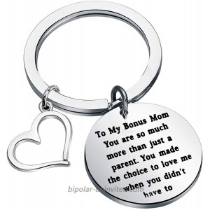 Gzrlyf to My Bonus Mom Keychain Bonus Mom Gifts for Stepmom Adpotive Mom Keychain