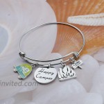 Happy Camper bracelet RV bangle Camping Hiking Bangle Camping Lovers Gift Trailer Vacation Jewelry Gift for Camper Lover bracelet
