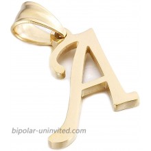 Kalapure 14K Gold Plated Stainless Steel Initial Pendant for Birthday Gifts - 26 Letters Alphabet Personalized Charms Pendant A