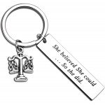 Lawyer Gift Law School Graduation Gift She Believed She Could So She Did Keychain New Lawyer Gift Scales of Justice Lawyer Keychain Lawyer-KR
