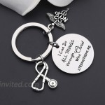 LQRI NP Nurse Practitioner Gifts NP Keychain I Can Do All Things Through Christ Who Strengthens Me Keychain NP Jewelry Nurse Keychain NP Graduation Gift sliver