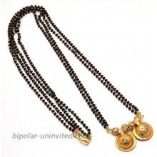 Mangalsutra South Indian katori Religious Kundan Ad Gemstones Fine Gold Finish Simply Look Jewelry 7617