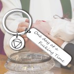One Day at A Time keychain Sobriety Gift Addiction Recovery Gift AA Gift Inspirational Jewelry Motivational Gifts one day AA-KR