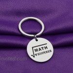 PENQI Mathematical Formula Keychain Gift Math Lovers Jewelry Math Whisperer Keychain Math Jewelry Math Lovers Jewelry Math Teacher Appreciation Gift sliver