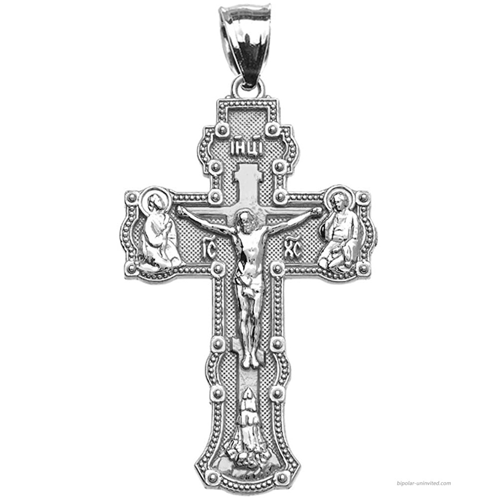 Religious Jewelry by FDJ 925 Sterling Silver Forgiveness Crucifix Charm Pendant Necklace 