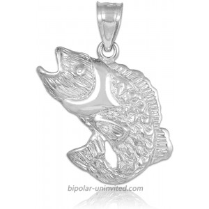 Sports Charms 925 Sterling Silver Sea Bass Pendant Claddagh Gold