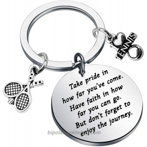 Tennis Keychain Gifts Tennis Player Gifts Tennis Teams Inspiration Gift Tennis Jewelry Tennis Coaches Gifts Take Pride in How Far You Have Come Silver