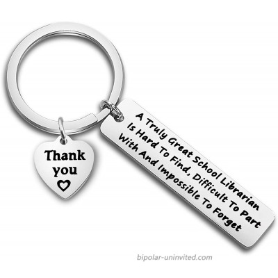 TGBJE School Librarian Gift A Truly Great School Librarian is Hard To Find Keychain Thank You Gift Librarian Christmas Gift