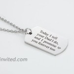 Wedding Gift Blended Today I Tell Your Dad I do and I Promise You Forever Too Necklace Gift for Stepson Step Daughter Necklace