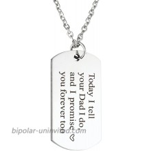 Wedding Gift Blended Today I Tell Your Dad I do and I Promise You Forever Too Necklace Gift for Stepson Step Daughter Necklace