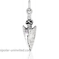 WithLoveSilver Solid 925 Sterling Silver Celtic Archer Rock and Arrow Head Pendant
