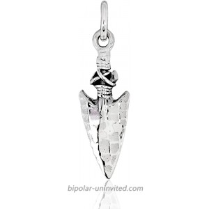 WithLoveSilver Solid 925 Sterling Silver Celtic Archer Rock and Arrow Head Pendant