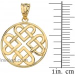 Women's 14k Yellow Gold Endless Celtic Knot Heart Infinity Charm Pendant
