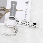 WSNANG MBA Graduate Gifts Trust Me I Have My MBA Keychian Masters Degree Gift Graduation Celebration Party Gift for Masters Graduates Trust MBA KC