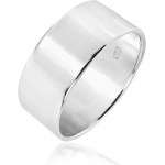 10 mm Wide Plain Band .925 Sterling Silver Ring
