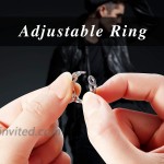6 Pieces Gothic Vintage Knuckle Ring Half Open Chain Belt Finger Punk Ring Stackable Knuckle Ring for Women Men Teens