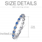 925 Sterling Silver Evil Eye Ring with 5A Cubic Zirconia Good Luck Stacking Ring for Women Size 7