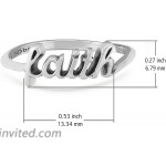Boma Jewelry Sterling Silver Faith Script Ring
