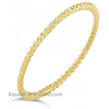 Dainty 10k Yellow Gold Stackable Thin Rope Ring