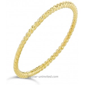 Dainty 10k Yellow Gold Stackable Thin Rope Ring