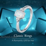 FANCIME Birthstone Rings for Women Sterling Silver Created Emerald Rings Ruby Sapphire Opal Rings Engagement Ring Fine Jewelry for Women Size 4 5 6 7 8 9 10 |