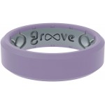 Groove Life Silicone Wedding Ring for Women - Breathable Rubber Rings for Women Lifetime Coverage Unique Design Comfort Fit Womens Ring - Edge Thin