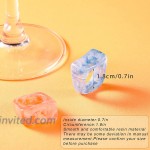 Hinly 8 Pieces Resin Finger Band Ring Chunky Resin Ring Retro Resin Acrylic Ring Women's Retro Vintage Resin Jewelry Colorful Acrylic Ring for Girls Women