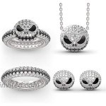 Jeulia Jack Skellington Rings Women Nightmare Before Christmas Skull Rings 925 Sterling Silver Halloween Jewelry Romantic Jewelry Gifts for Her Teen Girls CZ Solitare Engagement Rings Anniversary